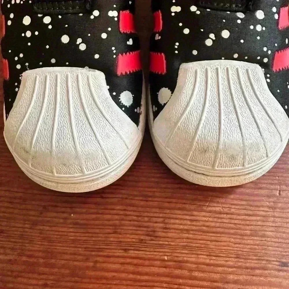 Adidas Toddler Superstar Ortholite Fitfoam Shoes Black Red Stripes - Picture 5 of 11
